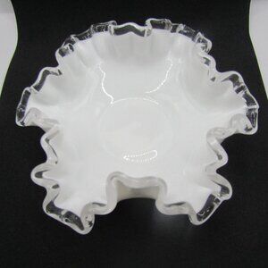 Fenton Silver Crest Ruffled Candy Dish